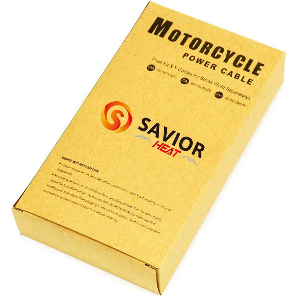 12V Motorcycle/Car Power Cable for Electric Heated Gloves - Savior Heat UK Official Store