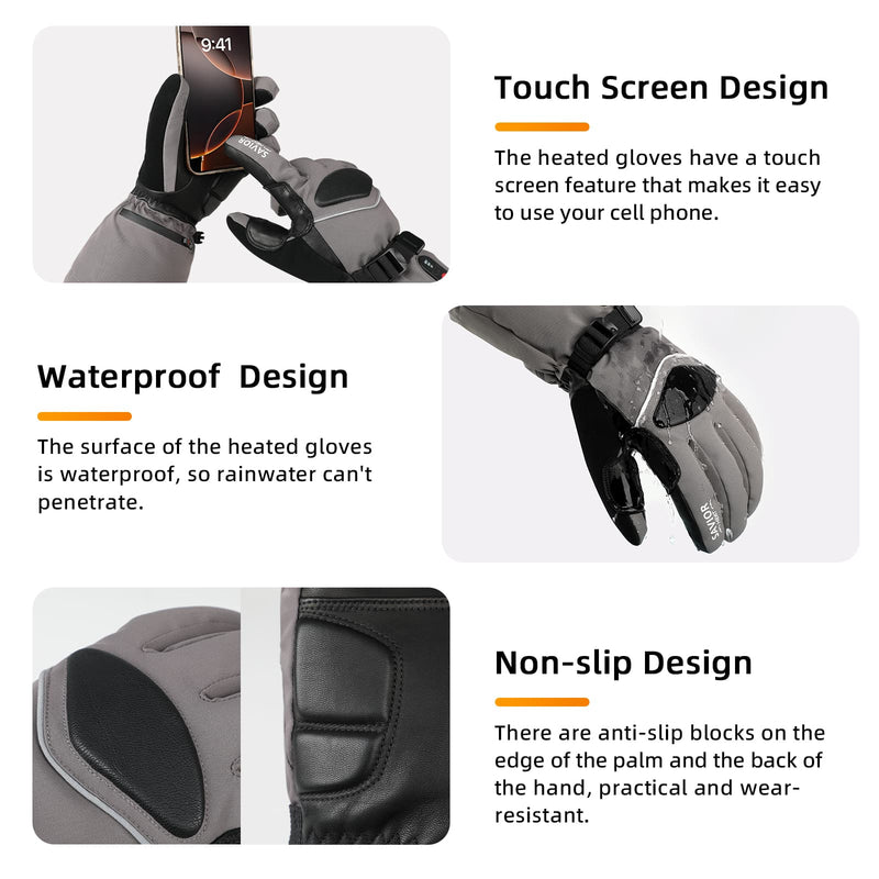 Load image into Gallery viewer, Savior Upgraded Heated Gloves 2.0- 7.4V Fast Charging, Touchscreen Compatible