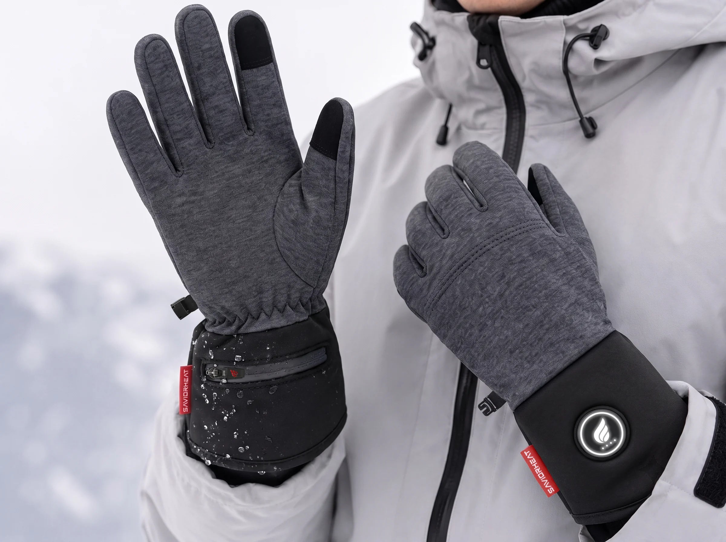 Washable, Bobble-Resistant Wool-Blend Heated Glove Liners by SAVIOR HEAT