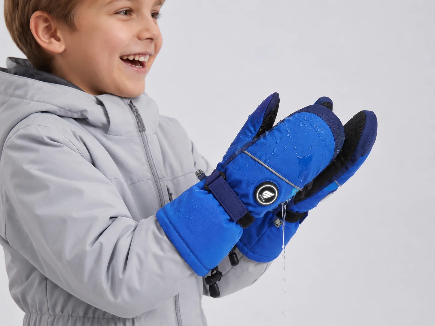 Water-Resistant Protection on Lightweight Kids Heated Ski Gloves by SAVIOR HEAT