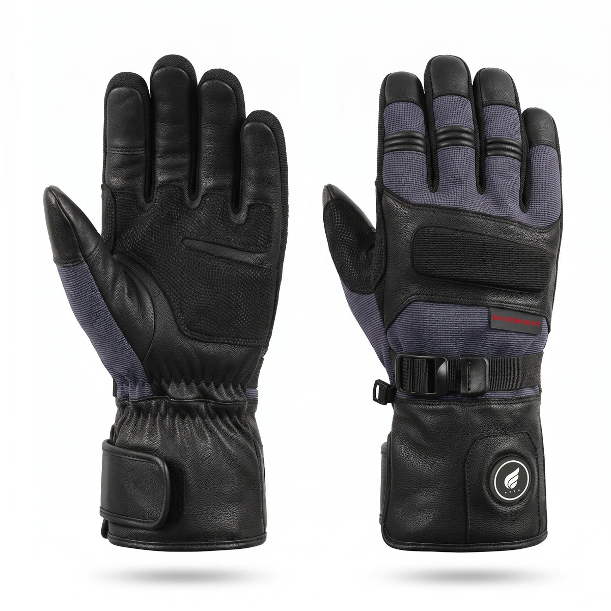 Goatskin Leather Heated Work Gloves – Pro Black 01