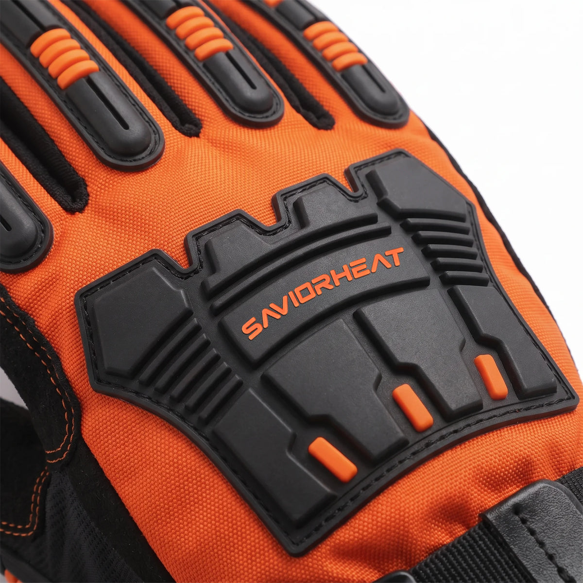Heavy-Duty Heated Work Gloves – Hook-and-Loop Safety Orange 04