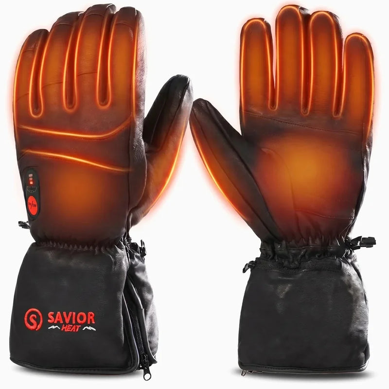Load image into Gallery viewer, Savior Electric Heated Leather Gloves 02