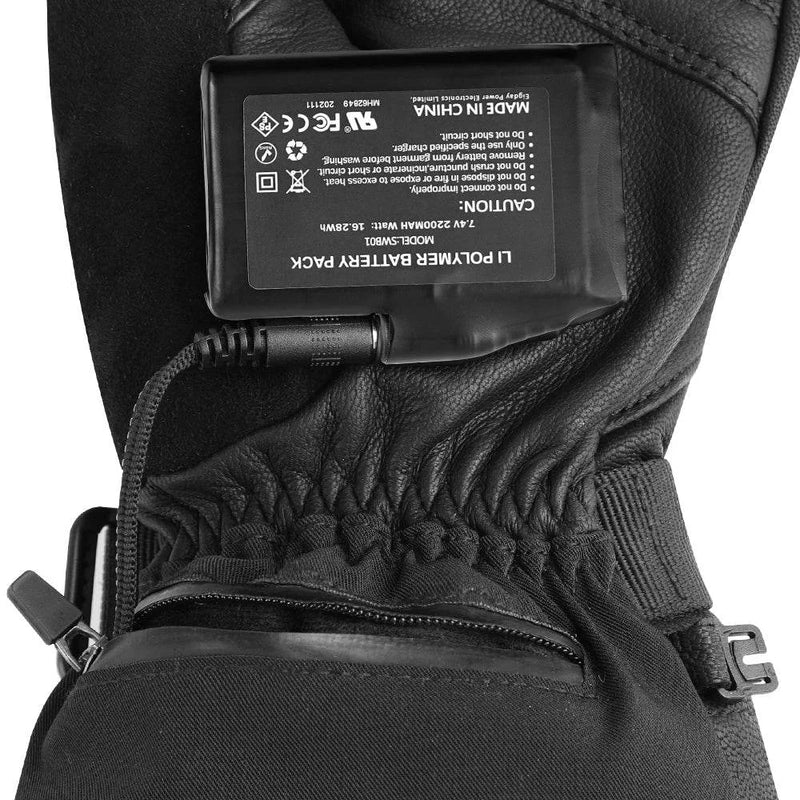 Load image into Gallery viewer, Savior 7.4V Battery Heated Leather Mittens 05