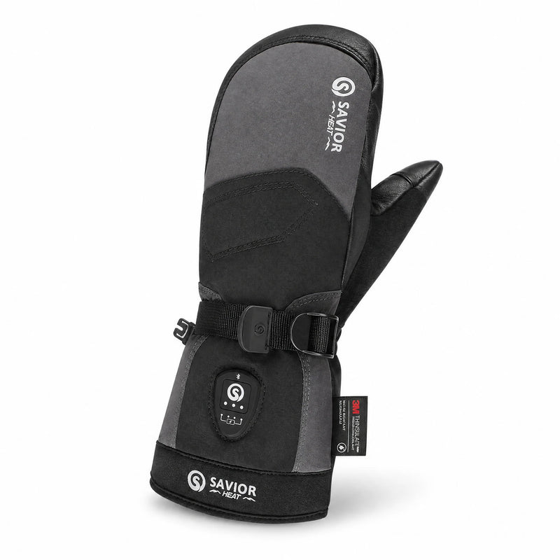 Load image into Gallery viewer, Savior Heated Ski Mittens 2.0 Upgraded Bluetooth Control Waterproof Goatskin Palm 07