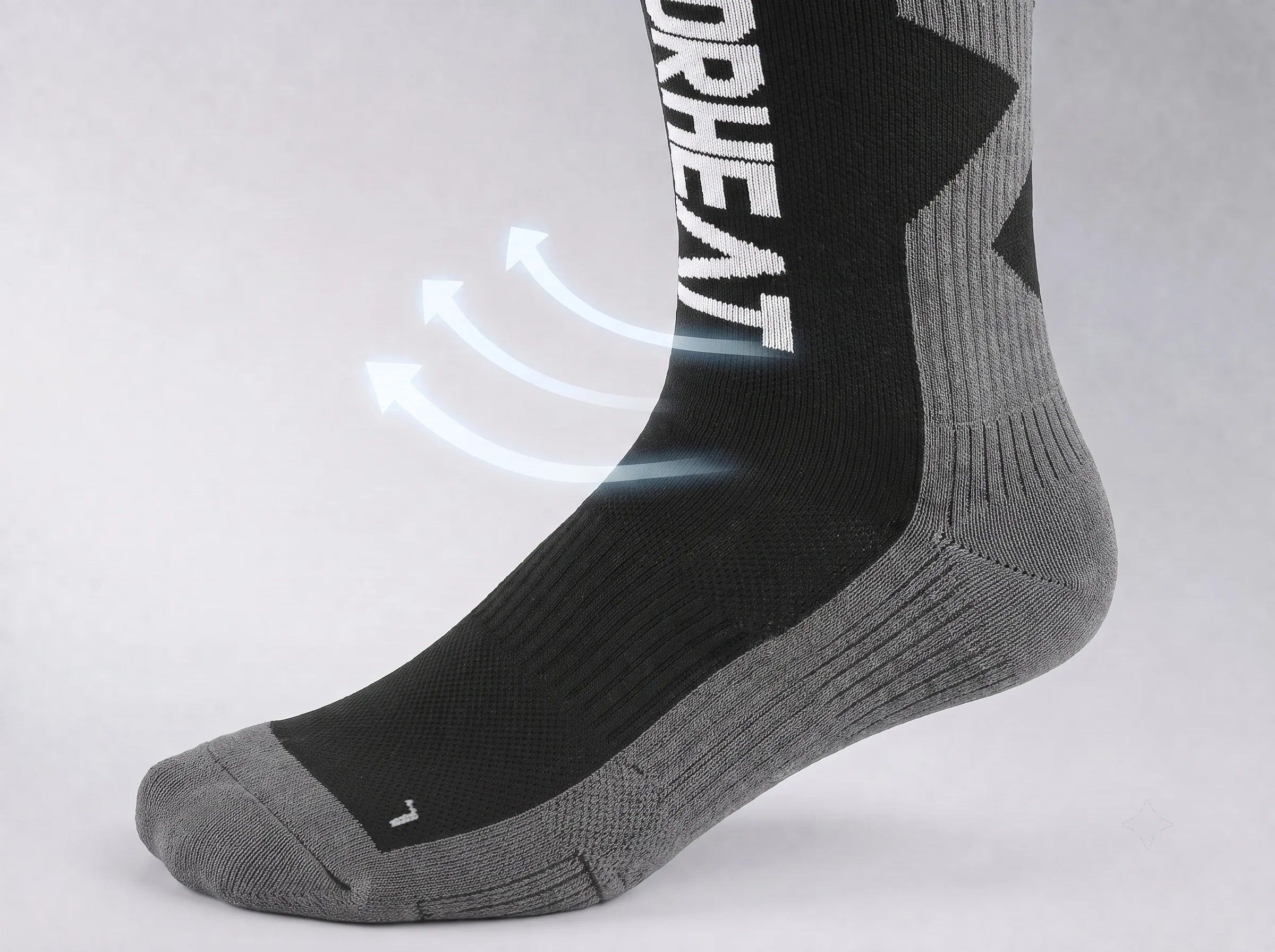 Breathable SAVIOR HEAT Magsnapic Charge Smart Heated Ski Socks for comfortable all-day wear in ski boots