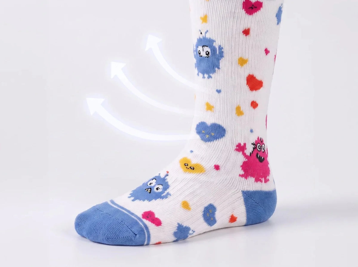 Breathable Comfort - Savior Heat Monster-Print Kids Heated Ski Socks