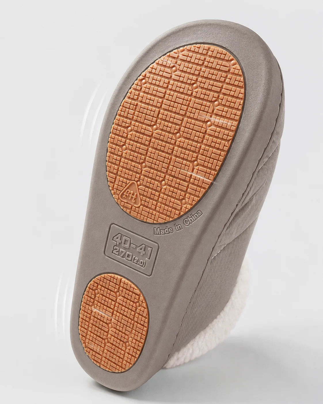 Adjustable-Cuff Heated Slippers with TPR non-slip sole for secure steps around the home