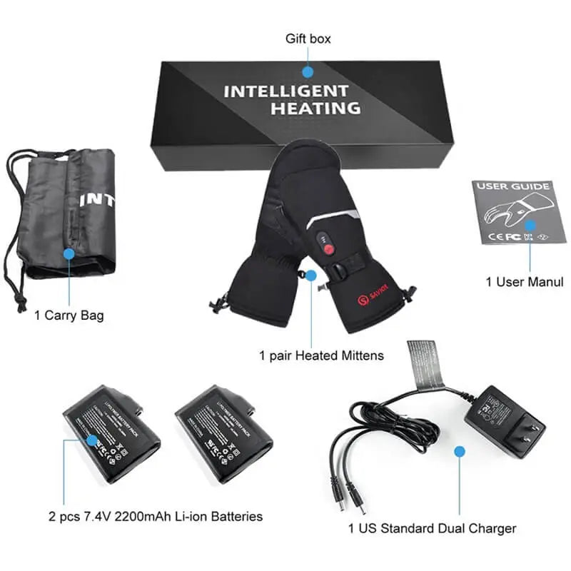Load image into Gallery viewer, Savior Touch Screen Heated Mittens package list