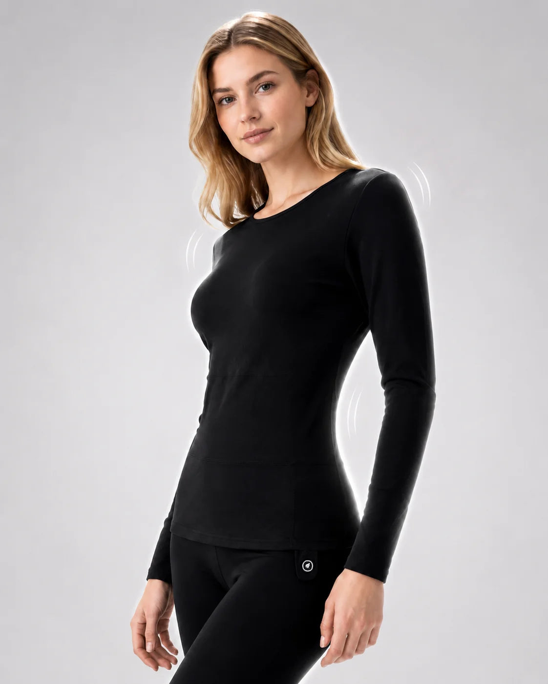 Gentle Skin-Safe Heating – SAVIOR HEAT Women's Wool-Blend Heated Base Layer Top