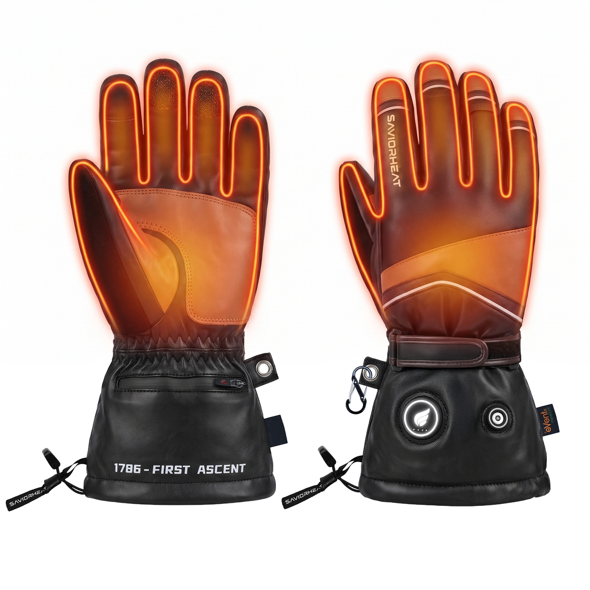 Chamonix Auto-Sensing Heated Ski Gloves with Removable Liners