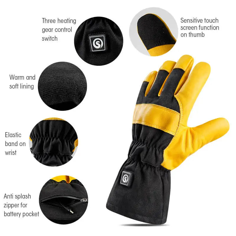 Load image into Gallery viewer, heated gloves detail