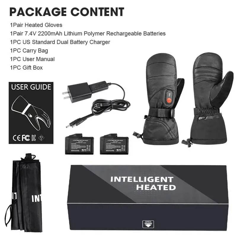 Load image into Gallery viewer, Savior 7.4V Battery Heated Leather Mittens