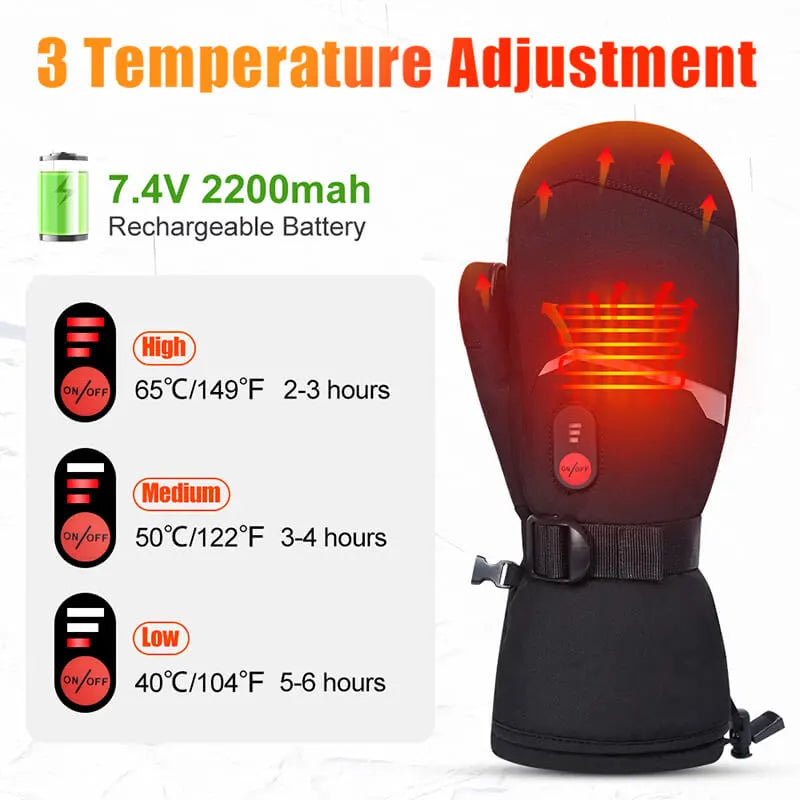 Load image into Gallery viewer, heated gloves temperature adjustment