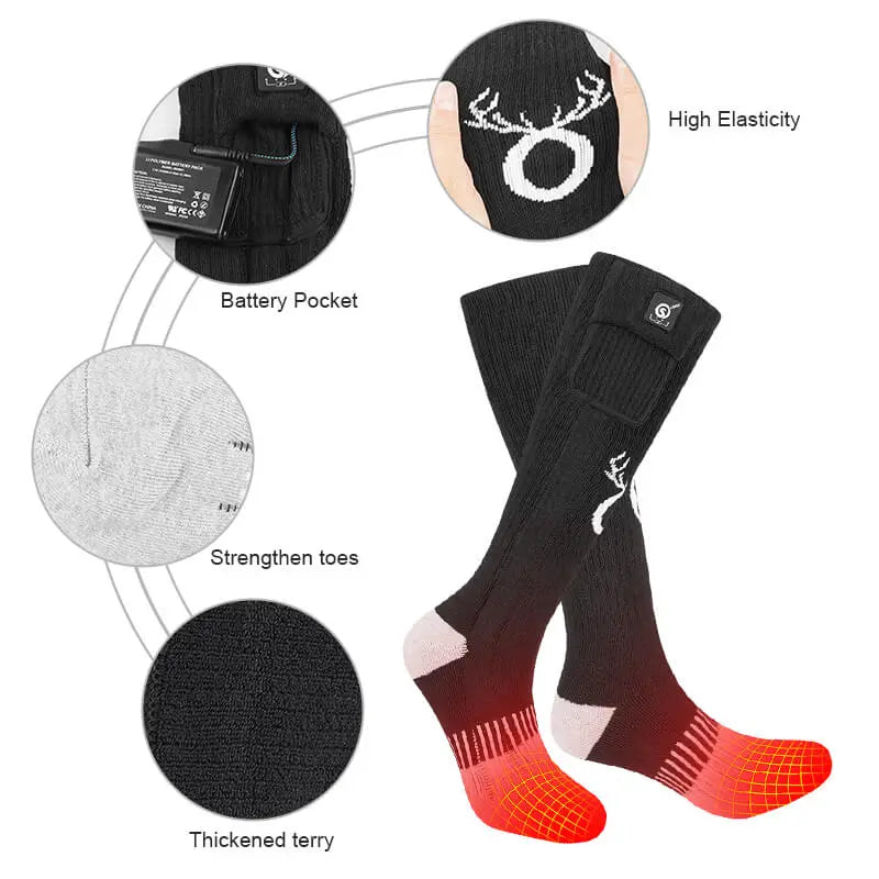 Savior Men Women 7.4V Battery Heated Socks For Outdoor Enthusiasts - Savior Heat UK Official Store