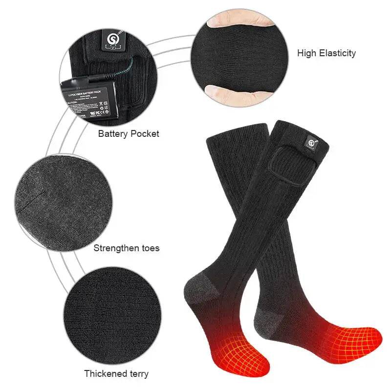 Savior 7.4V Electric Heated snowboard Socks For Men Women - Savior Heat UK Official Store