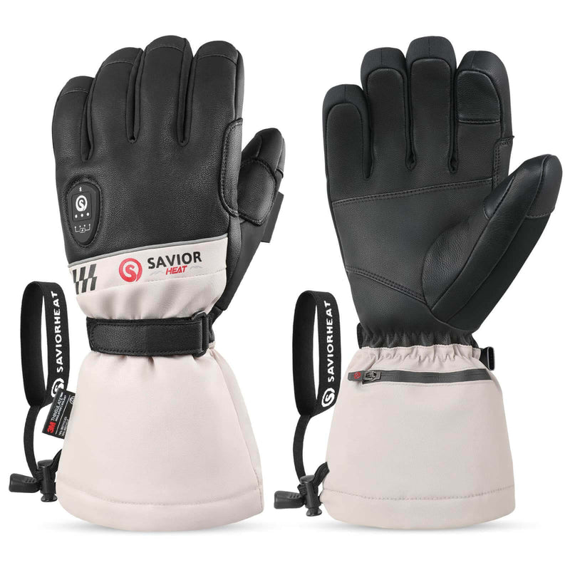 Load image into Gallery viewer, Savior Heated Ski Gloves 2.0 – Bluetooth &amp; Waterproof Goatskin
