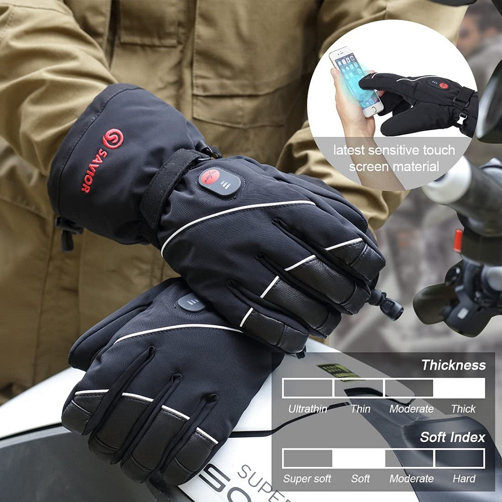 Savior Leather Waterproof Heated Gloves - Savior Heat UK Official Store
