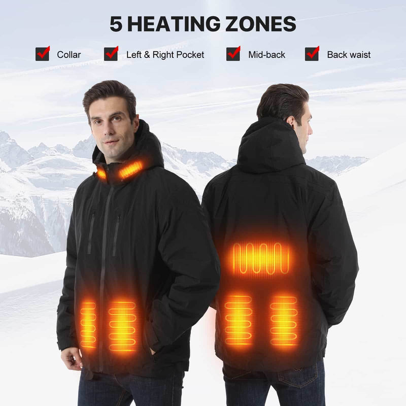 Load image into Gallery viewer, SAVIOR HEAT Heated Jackets for Men Electric Heating Coat Outdoor Waterproof 03
