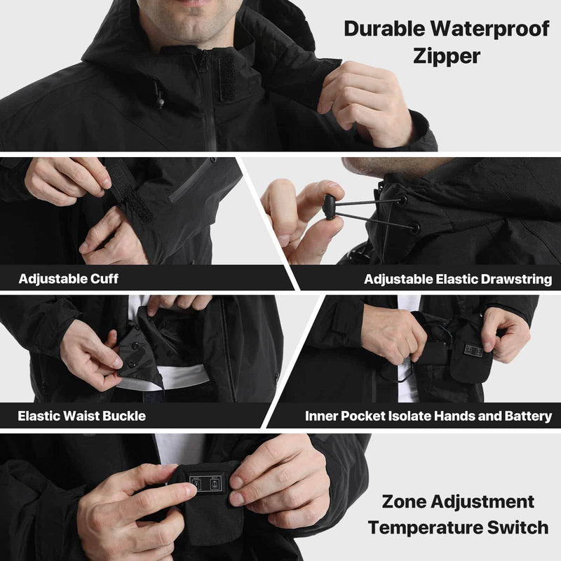 Load image into Gallery viewer, SAVIOR HEAT Heated Jackets for Men Electric Heating Coat Outdoor Waterproof 06
