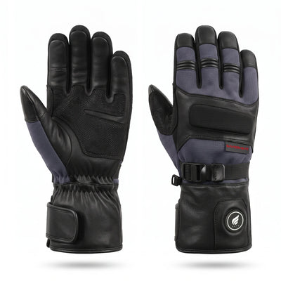 Goatskin Leather Heated Work Gloves – Pro Black 01