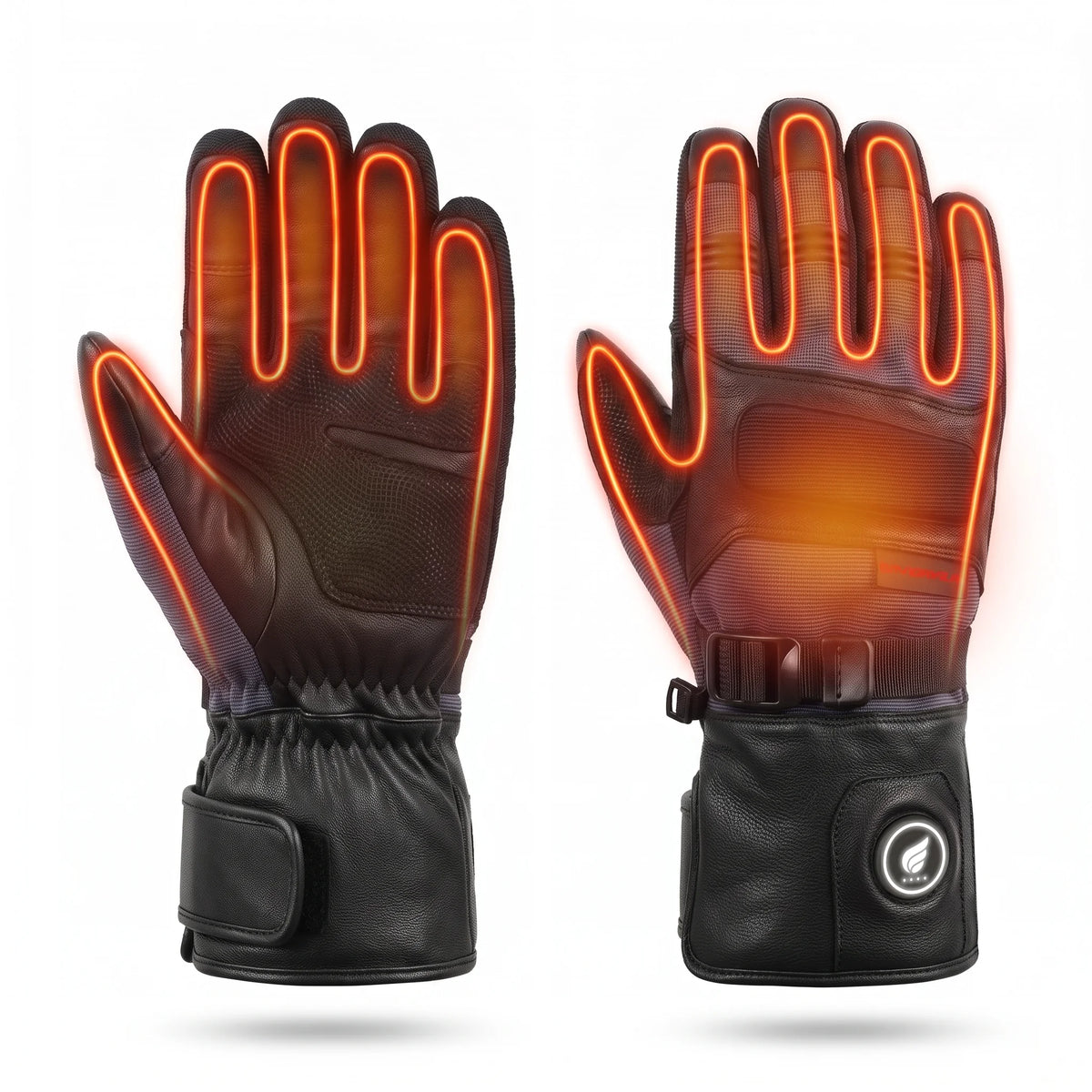 Goatskin Leather Heated Work Gloves – Pro Black 02