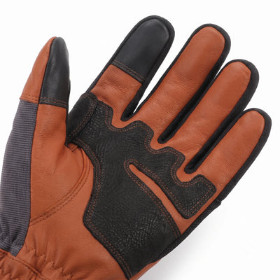 Goatskin Leather Heated Work Gloves – Classic Brown 03