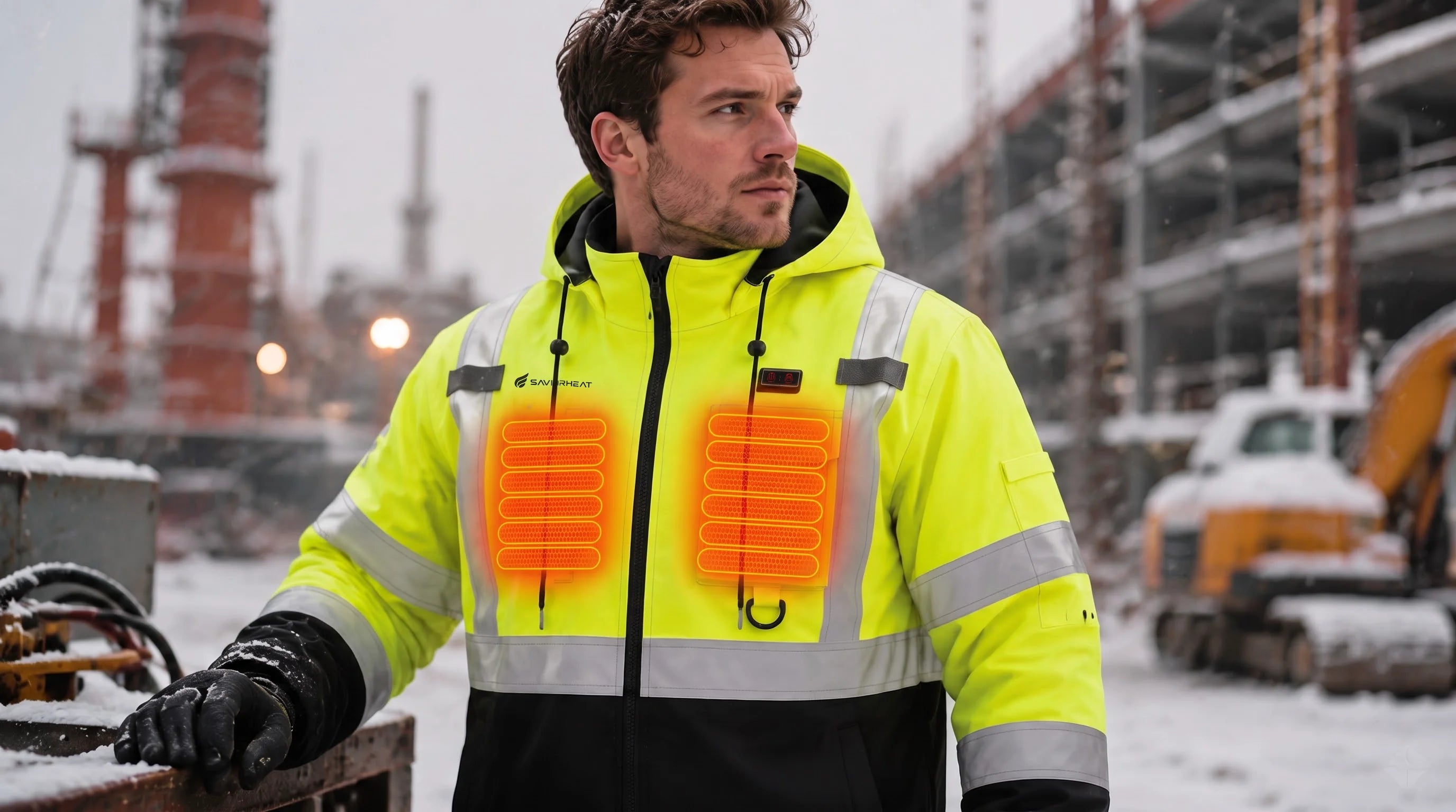 SAVIOR HEAT Hi-Vis Utility Heated Work Jacket – workwear design detail