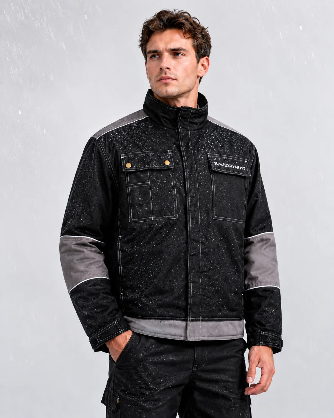 Durable Canvas Outer – SAVIOR HEAT Comfort-Lined Heated Work Jacket