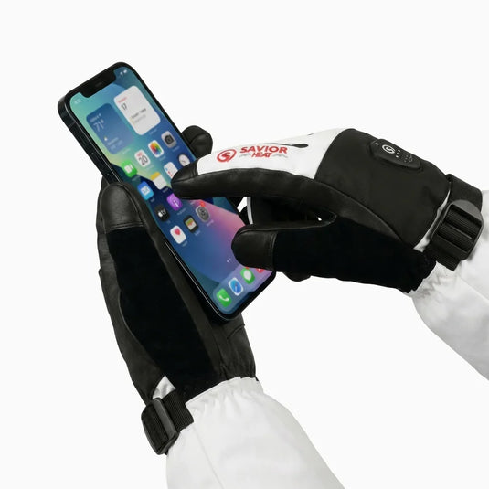 Savior Heated Ski Gloves 2.0 Upgraded Bluetooth Control 3000mAh Fast-Charging Battery Waterproof 07