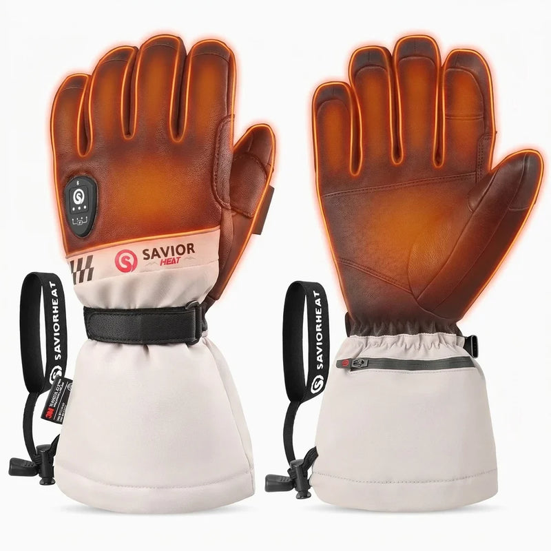 Load image into Gallery viewer, Savior Heated Ski Gloves 2.0 – Bluetooth &amp; Waterproof Goatskin 02
