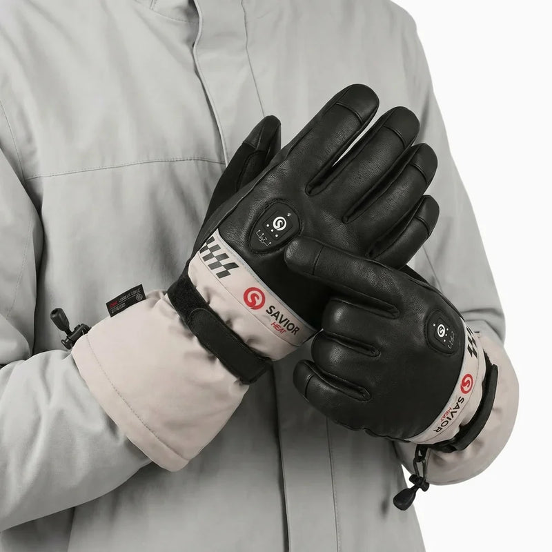Load image into Gallery viewer, Savior Heated Ski Gloves 2.0 – Bluetooth &amp; Waterproof Goatskin 08
