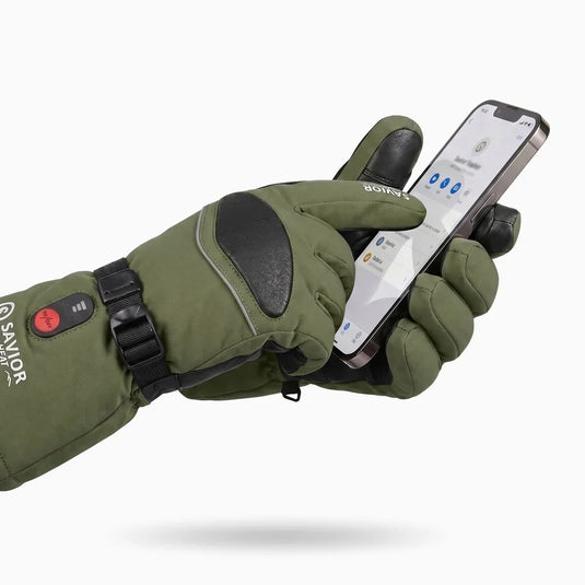 Savior Upgraded Heated Gloves 2.0 with Waterproof Goat Leather and Quick Charge 07