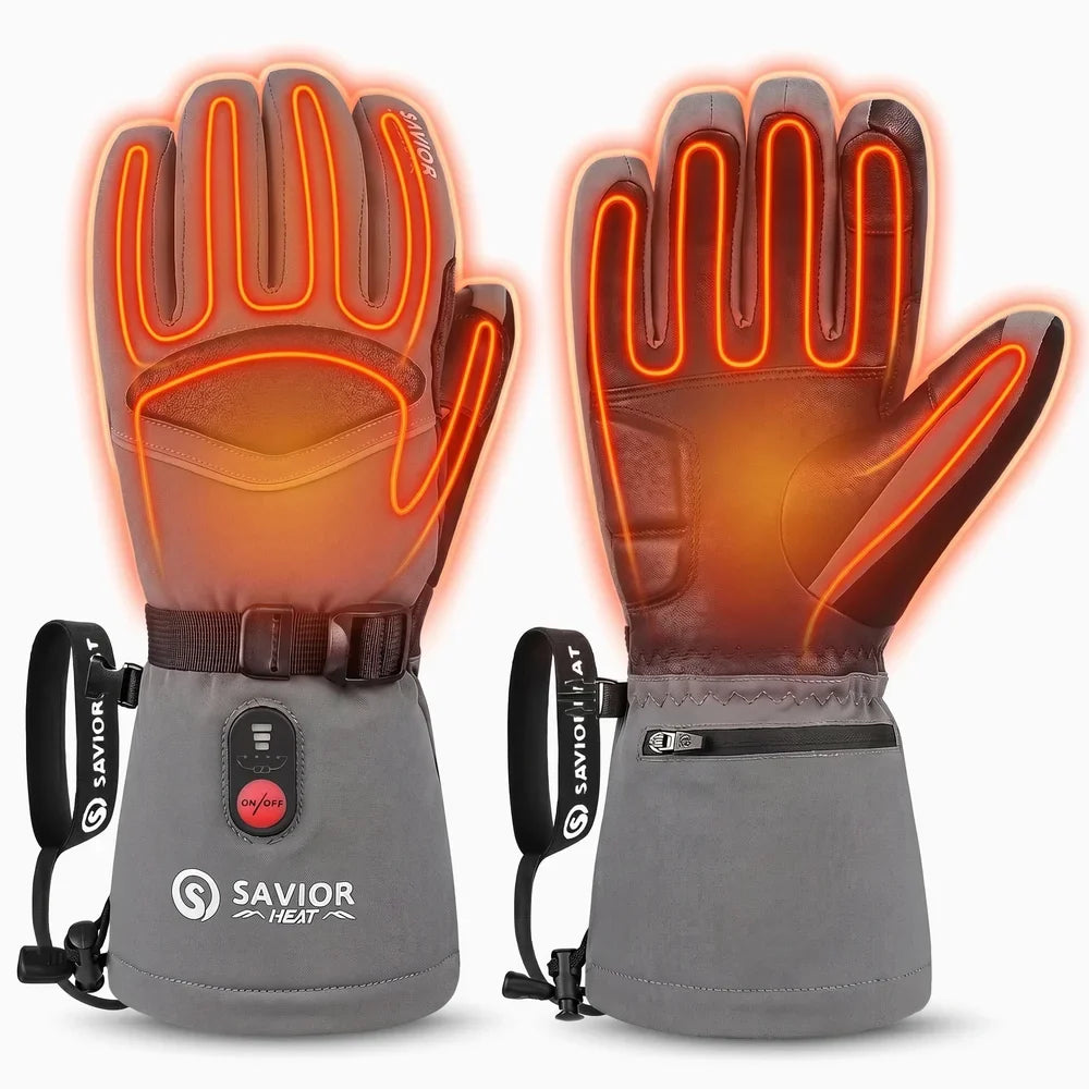 Savior Upgraded Heated Gloves 2.0- 7.4V Fast Charging, Touchscreen Compatible - Savior Heat UK Official Store