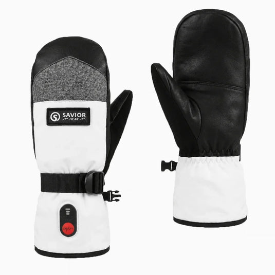 Savior Heated Ski Mittens 2.0 3000mAh Battery Fast Charging Waterproof Sheepskin Material 01