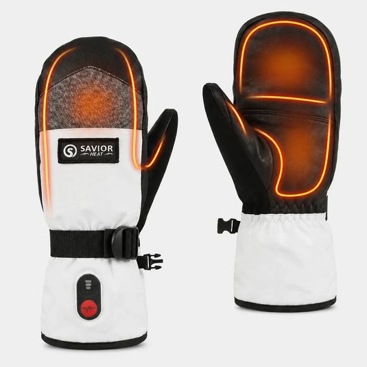 Savior Heated Ski Mittens 2.0 3000mAh Battery Fast Charging Waterproof Sheepskin Material 02