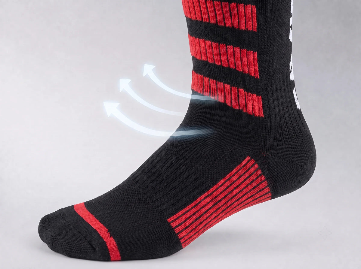 Breathable SAVIOR HEAT Stable Fit Heated Ski Socks for comfortable all-day wear in ski boots