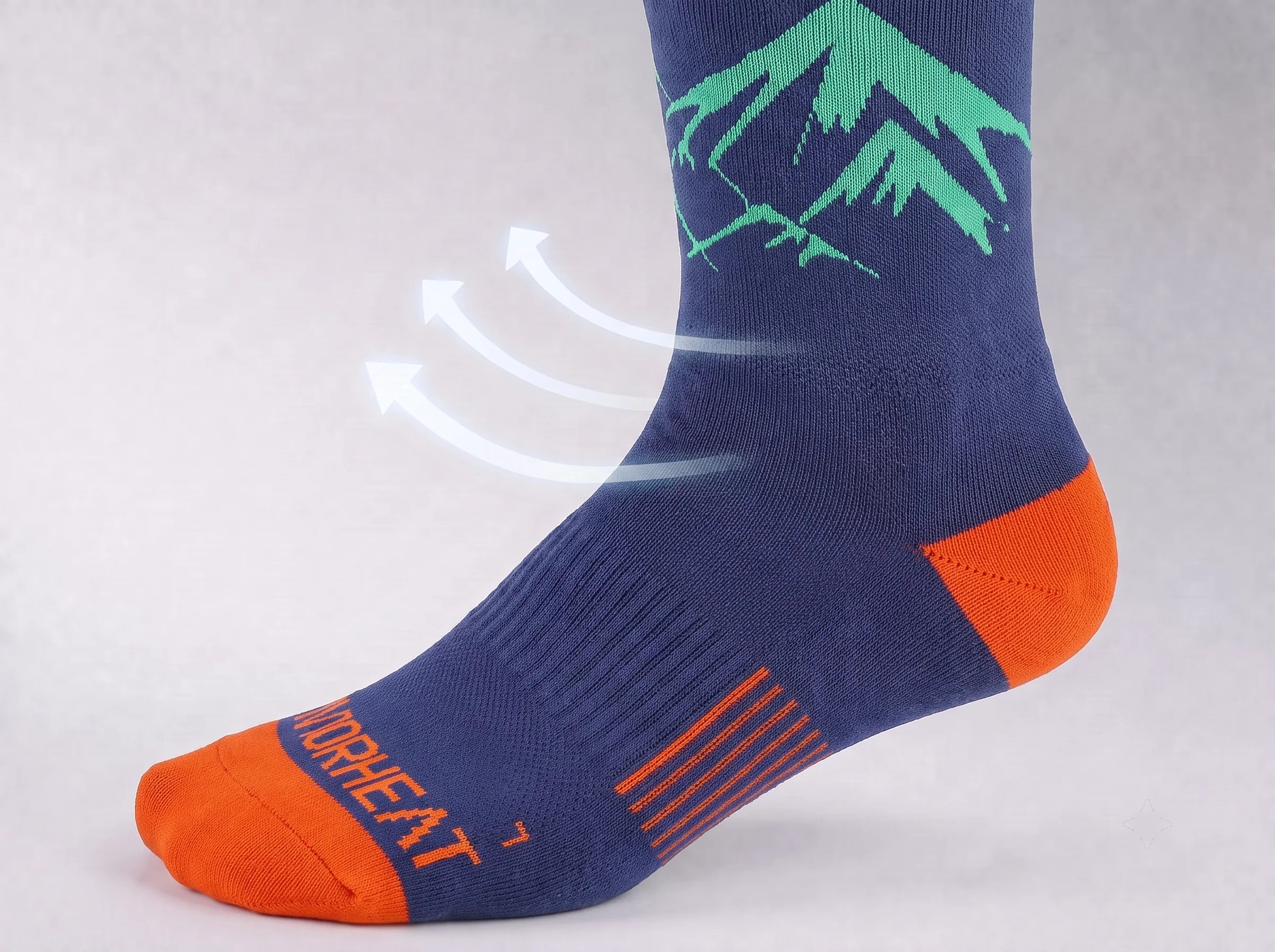 Breathable SAVIOR HEAT Cushioned Boot Comfort Heated Ski Socks for comfortable all-day wear in ski boots