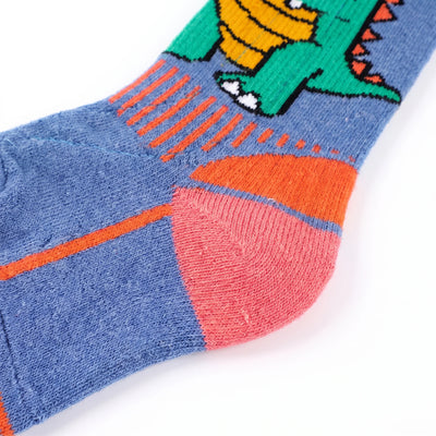 Crocodile-Print Kids Heated Ski Socks 03