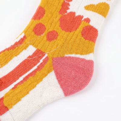 Giraffe-Print kids Heated Ski Socks 03