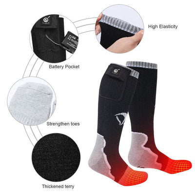 Savior Heat Socks with Rechargeable Battery Winter Outdoor Thermal Cotton Sock - Savior Heat UK Official Store