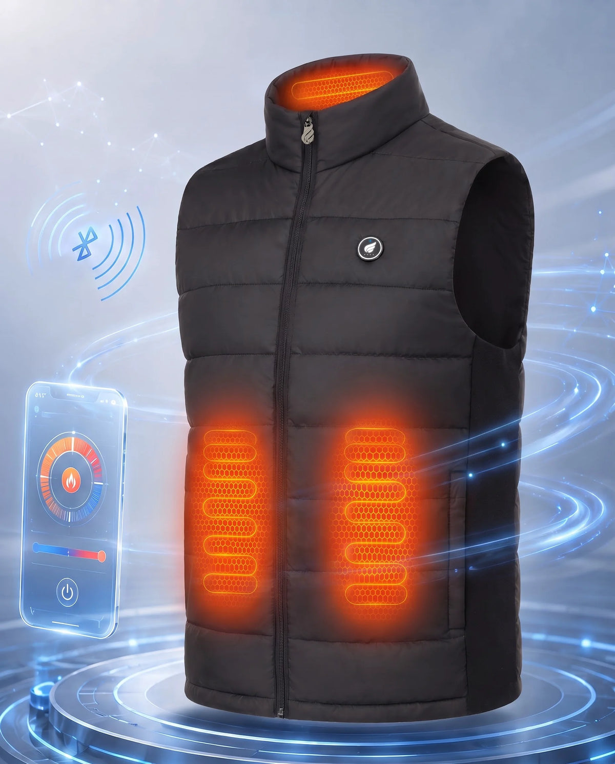 Smart App Heat Control – SAVIOR HEAT Men's Stretch-Side Heated Gilet