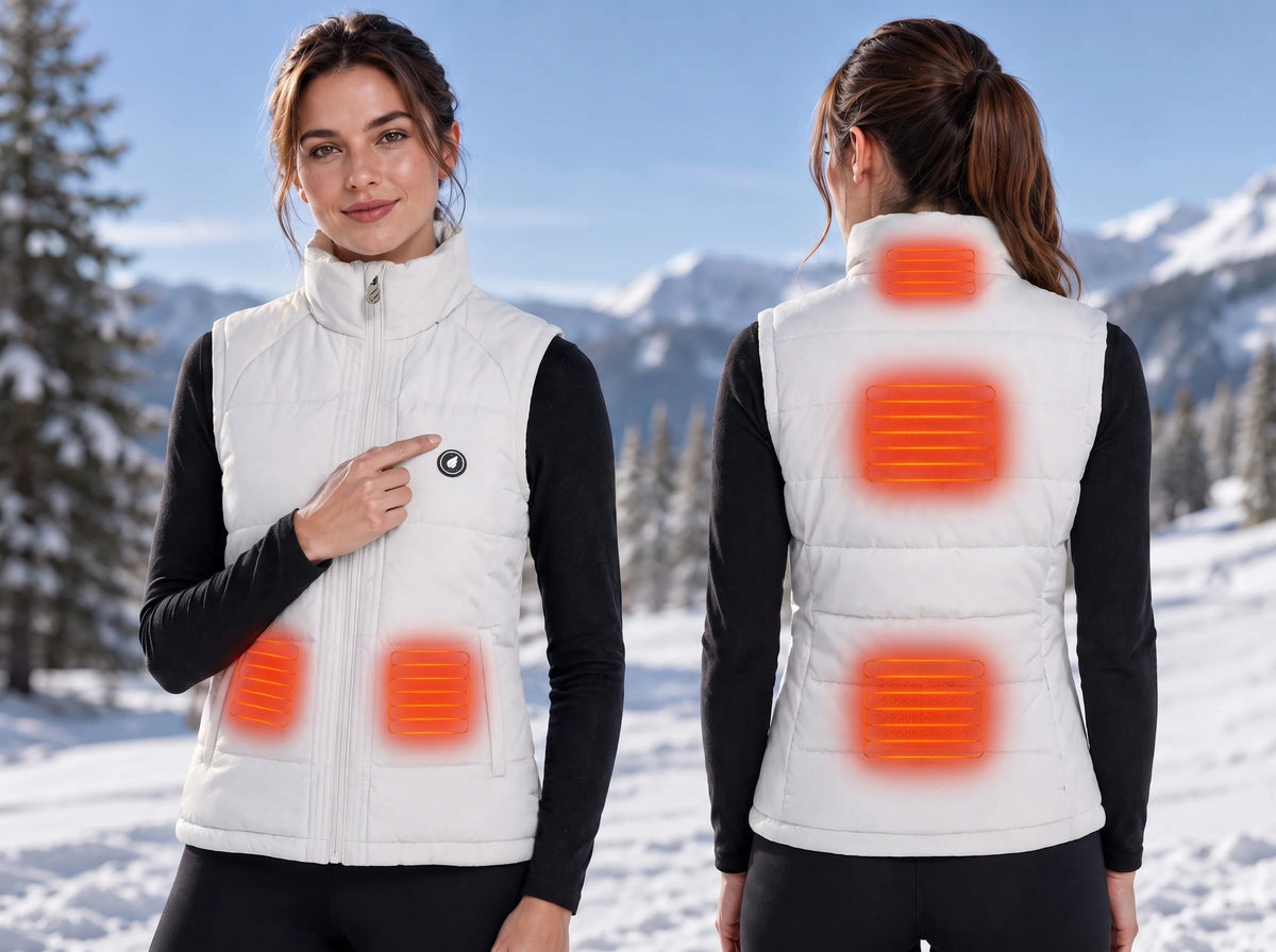Fast 5-Zone Heating – SAVIOR HEAT Women's Drawcord-Hem Heated Gilet