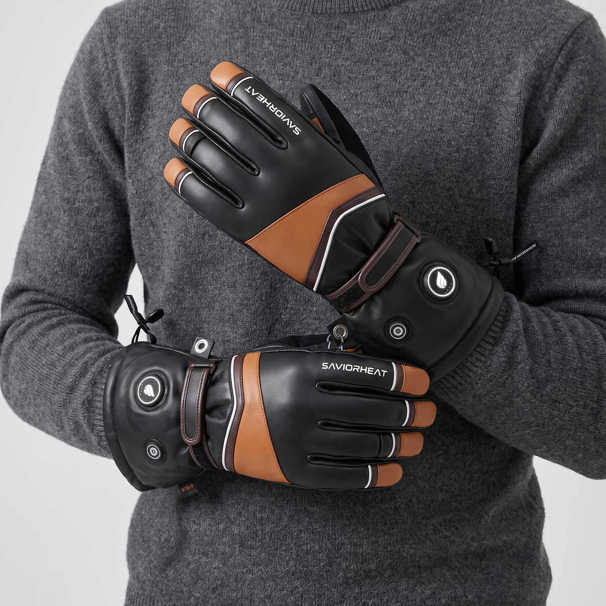 Chamonix Auto-Sensing Heated Ski Gloves with Removable Liners