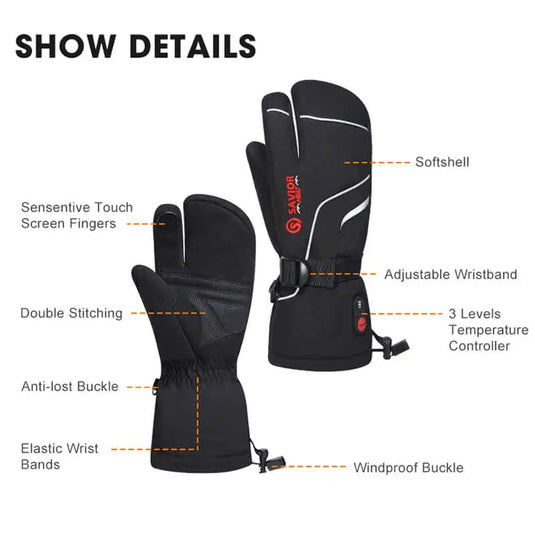 heated gloves detail