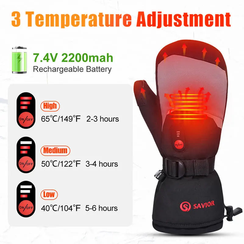 Load image into Gallery viewer, heated gloves temperature adjustment

