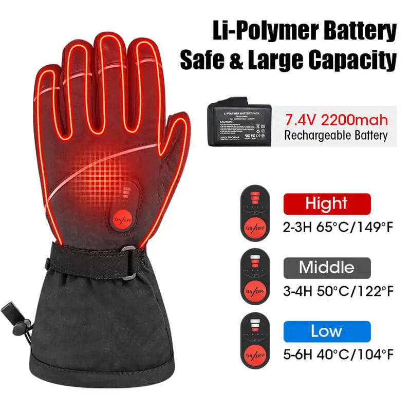 Load image into Gallery viewer, heated gloves temperature adjustment
